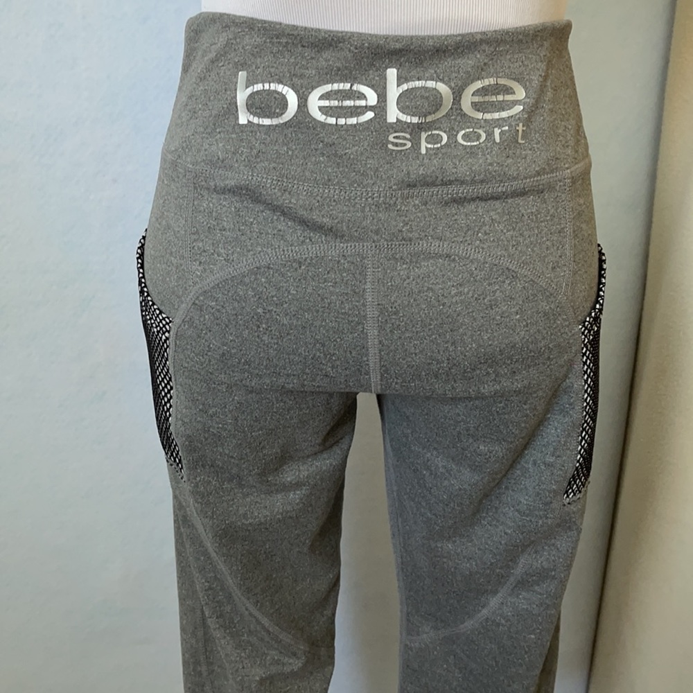 Bebe Sports Gray Carpi Workout Sport Leggings - Picture 7 of 11